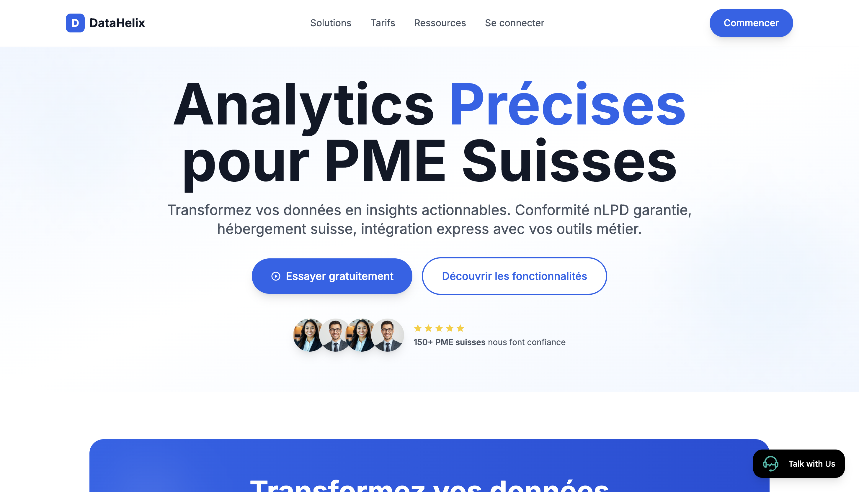 DataHelix - Analytics Précises pour PME Suisses